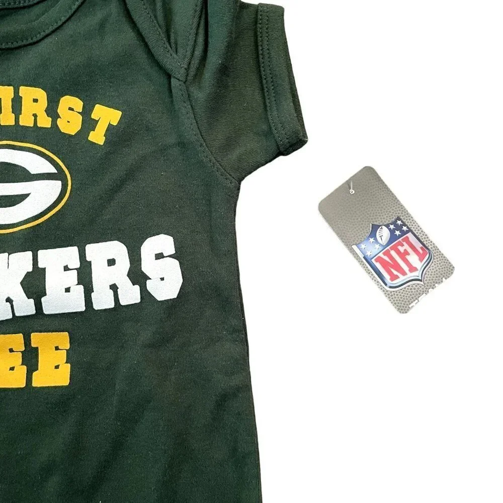NWT NFL baby onesie my first packers tee greenbay NFL cotton green gold